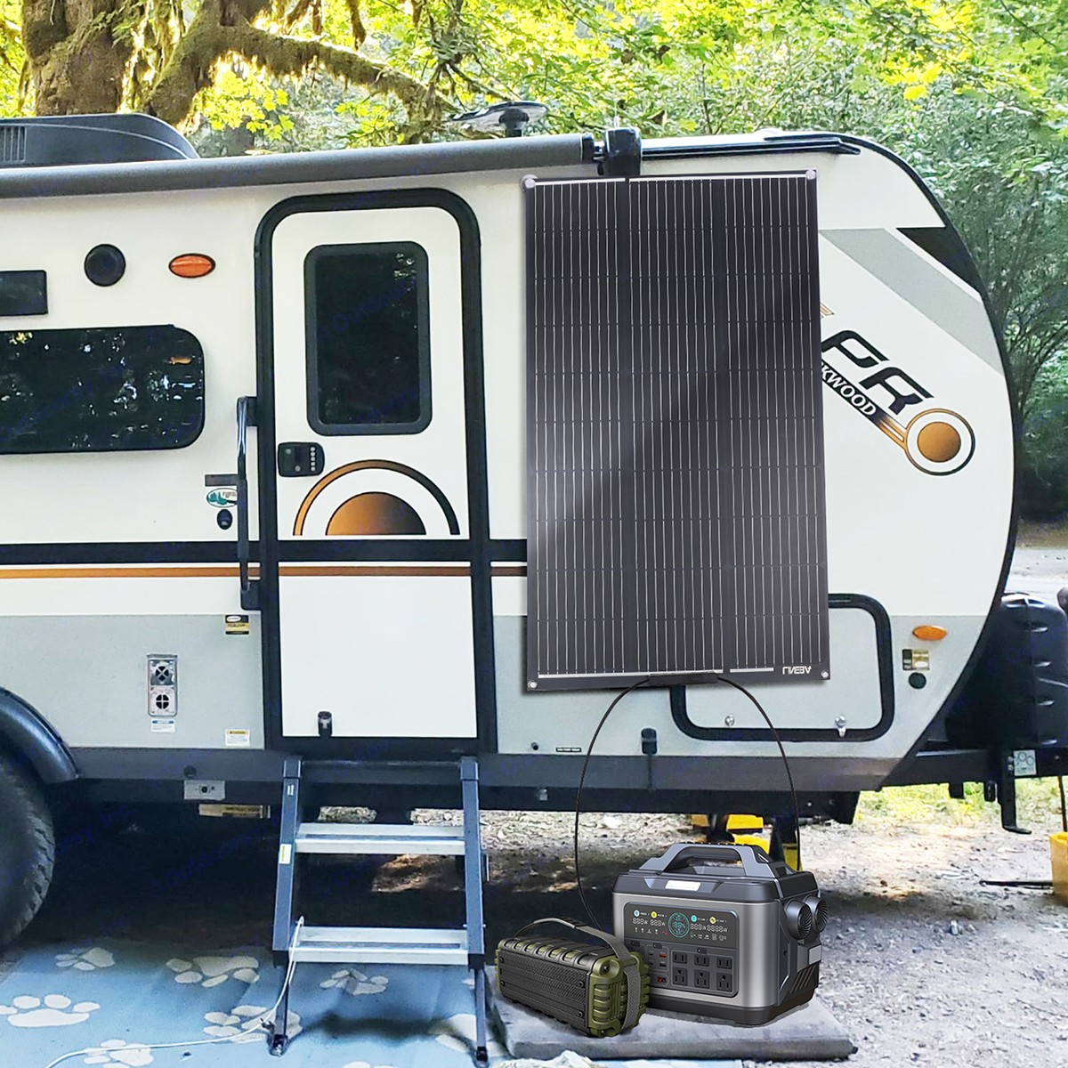 200W/400W 18V Flexible Mono Solar Panel Kit with Separate Controller for RV Home