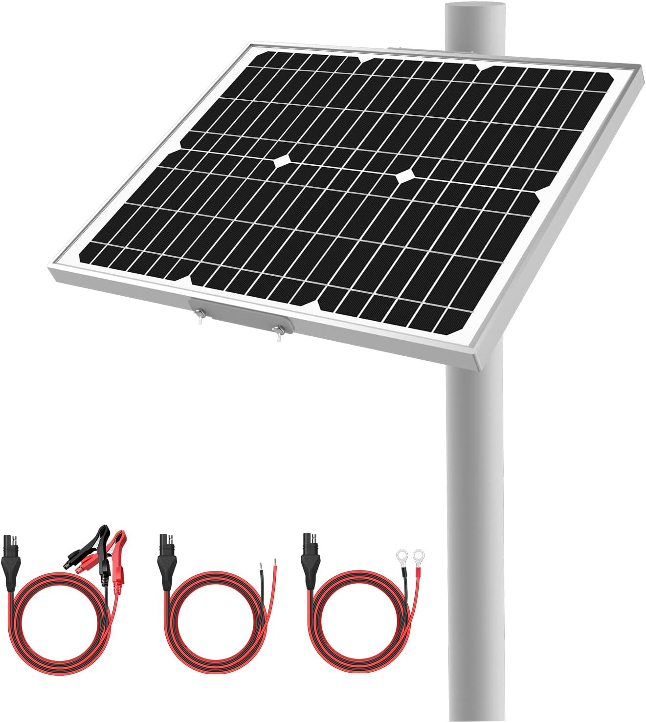 12V Waterproof Solar Battery Trickle Charger & Maintainer