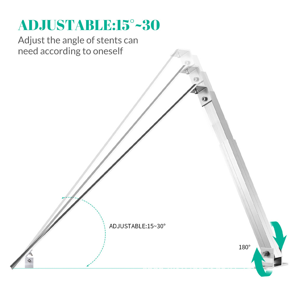 Solar Panel Stand Mounting Brackets Aluminum Alloy Adjustable Tilt for Roof Wall