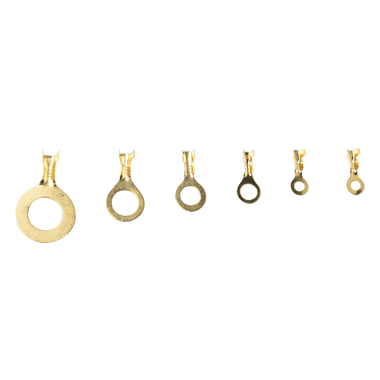 150PCS Ring Type Cable Wire Connector Gold Plated Copper Crimp Terminal Set