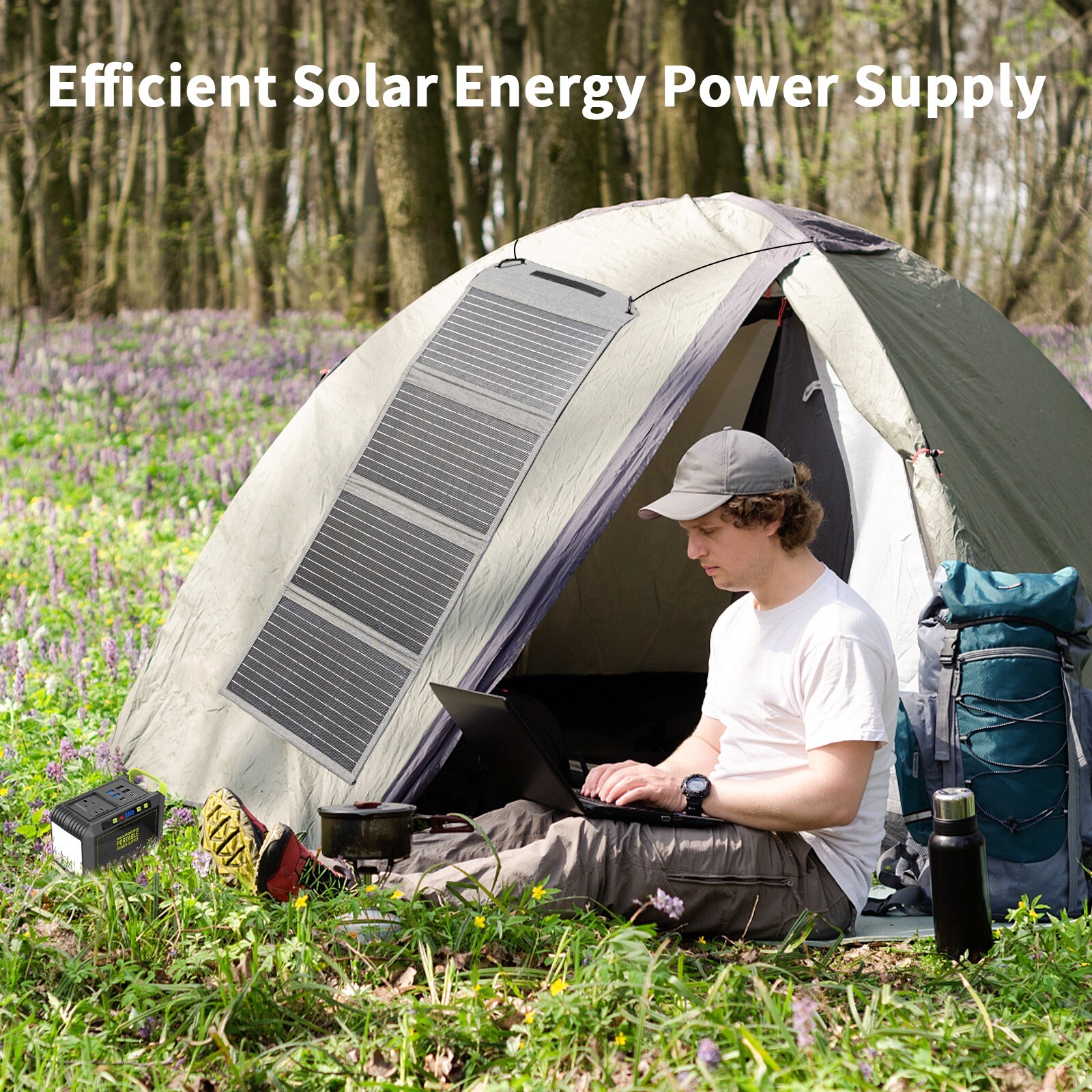 40W 80W Foldable Solar Panel Kit Type-C USB-A Ports for Power Banks Refurbished