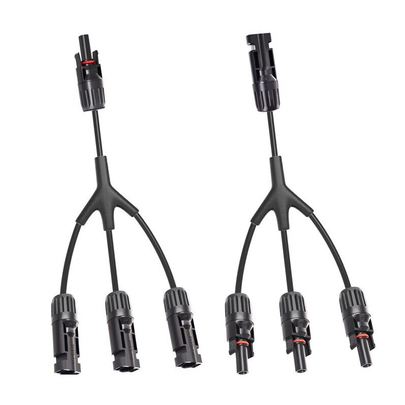 Solar Panel Y Branch Cable Connection Waterproof Adapter Connector Extension