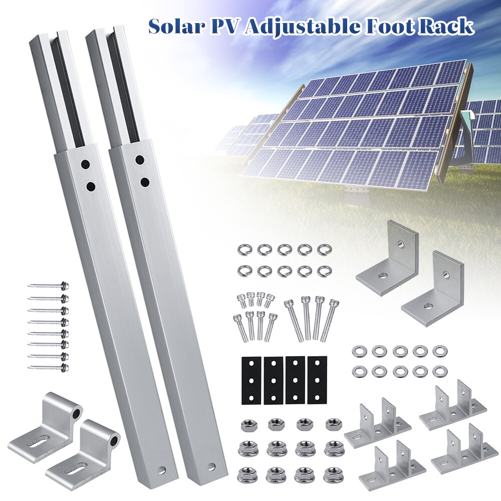 Adjustable Solar Panel Stand Tilt Mount Brackets RV Roof Boat Any Flat Surface