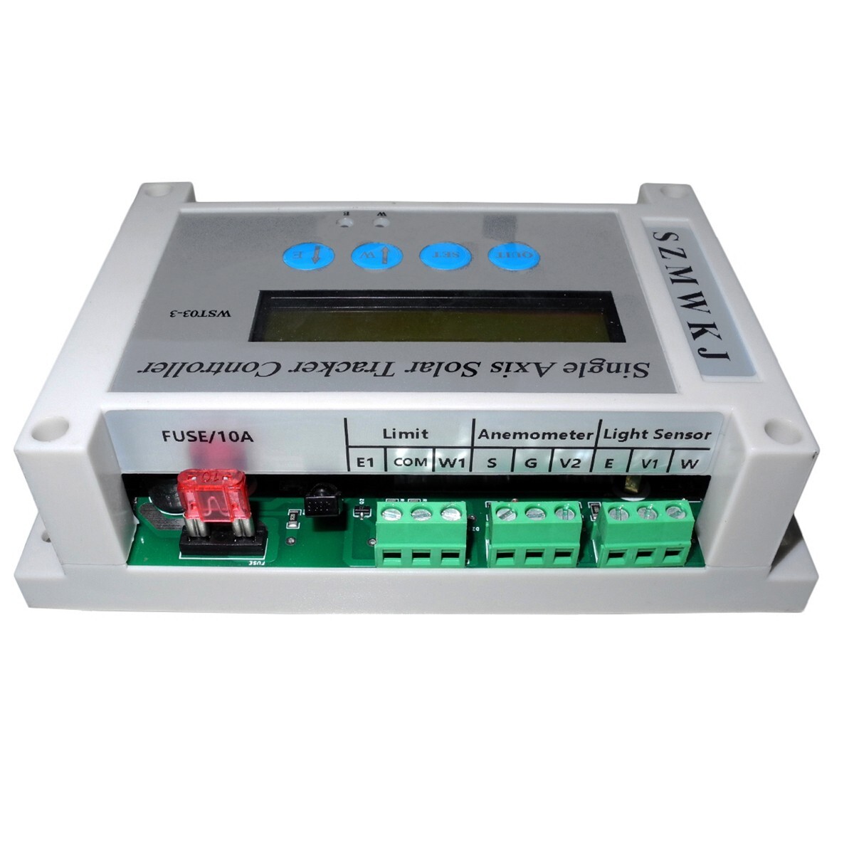 Solar Panel Auto Tracking LCD Single Axis Solar Tracker Controller W/ Anemometer