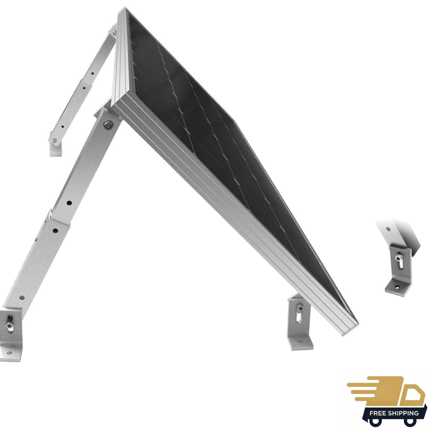 Adjustable Solar Panel Tilt Mount Brackets support up to 150 Watts Solar Pane…