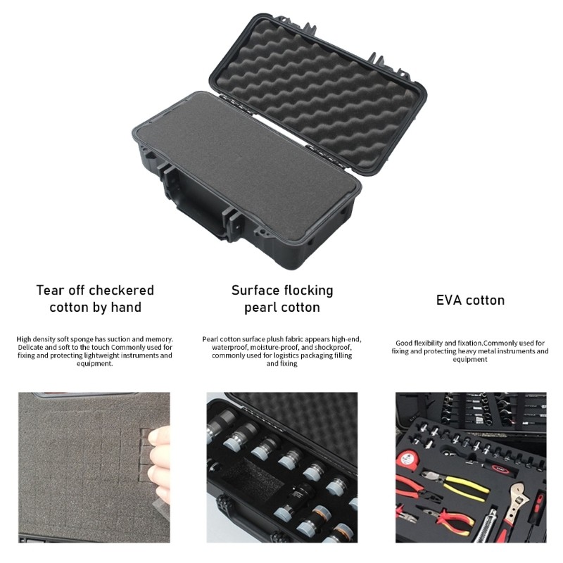 Waterproof Shockproof Tool Case For Harsh Environments 305x165x105mm Container