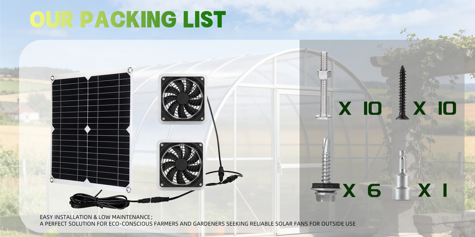 High-efficiency Monocrystalline Silicon Solar Panel With 2 fans New product