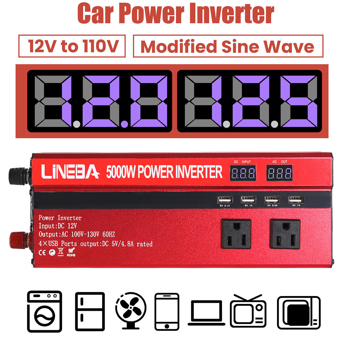 5000W Complete Solar Panel Kit Solar Power Generator 30A Home 110V Grid System