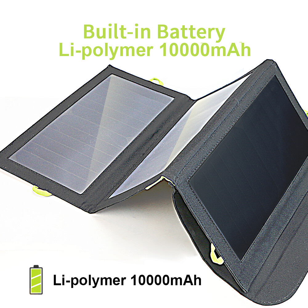 ALLPOWERS 5V 21W Foldable Solar Panel & 10000mAh Battery Outdoor Camping Hiking