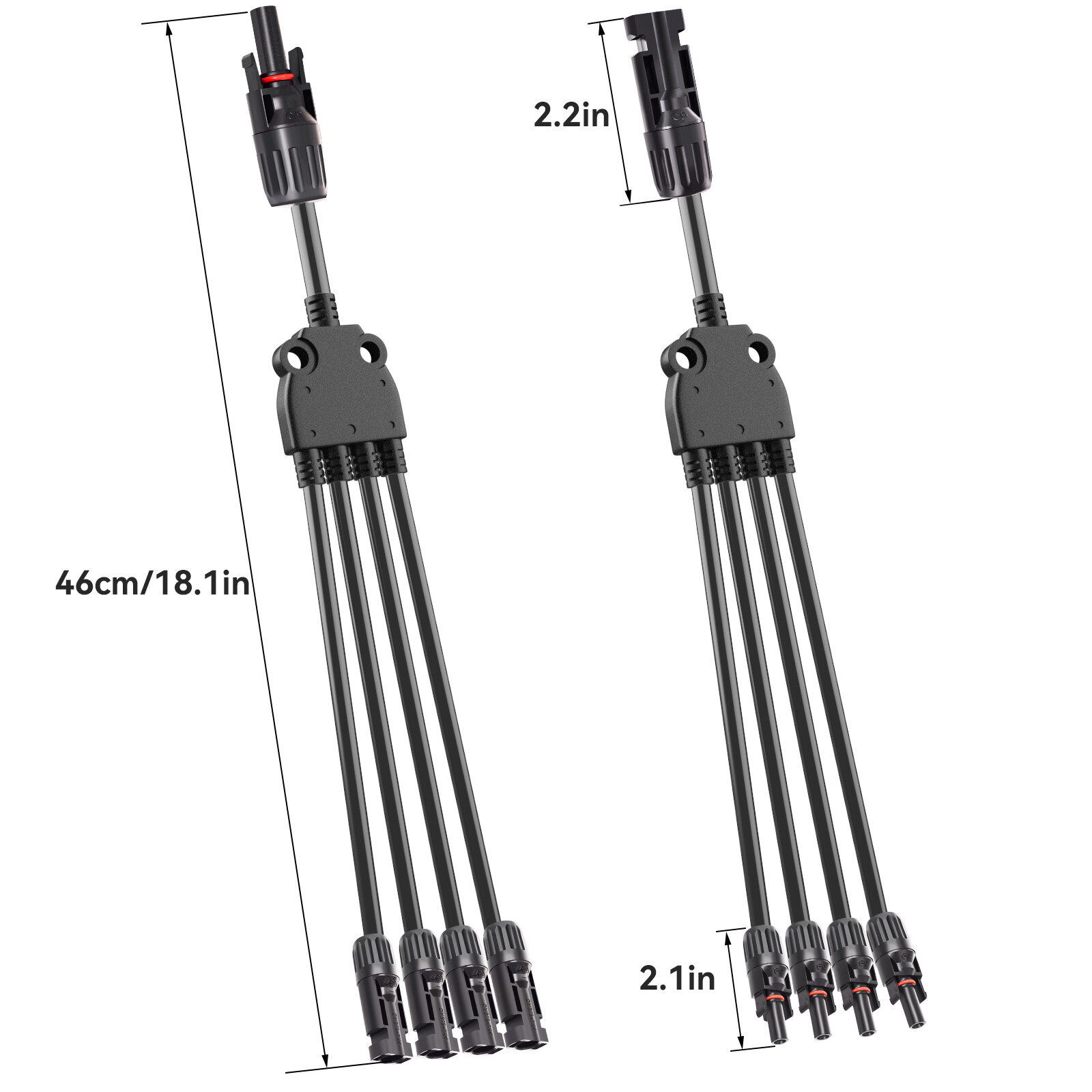 Solar Connectors Y Branch Parallel Adapter Splitter Solar Cable Wire Plug Tool